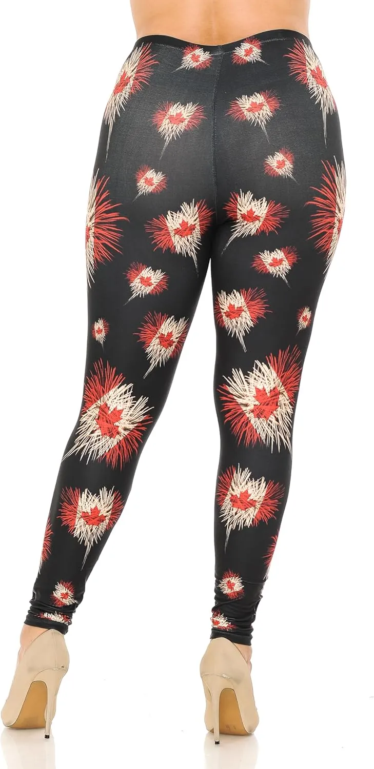 Creamy Soft Premium Women's Leggings Plus Size, High Rise, Stretchy & Breathable, Comfortable Fit - by USA Fashion