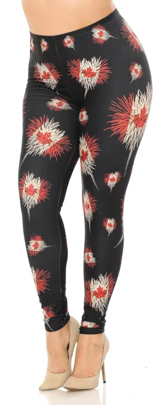 Creamy Soft Premium Women's Leggings Plus Size, High Rise, Stretchy & Breathable, Comfortable Fit - by USA Fashion
