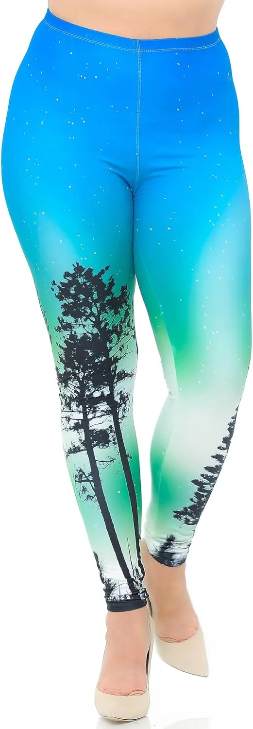 Creamy Soft Premium Women's Leggings Plus Size, High Rise, Stretchy & Breathable, Comfortable Fit - by USA Fashion