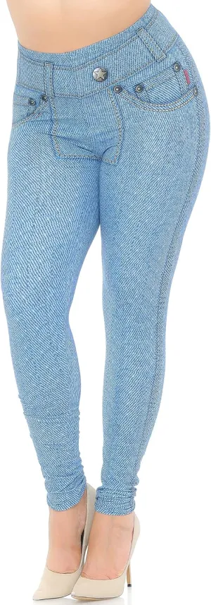 Creamy Soft Premium Women's Leggings Plus Size, High Rise, Stretchy & Breathable, Comfortable Fit - by USA Fashion