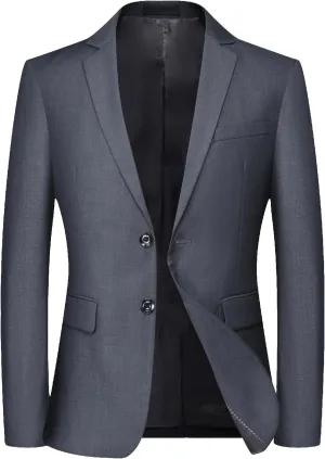DAVID.ANN Men's Casual Blazer Two Button Lightweight Slim Fit Sport Jacket