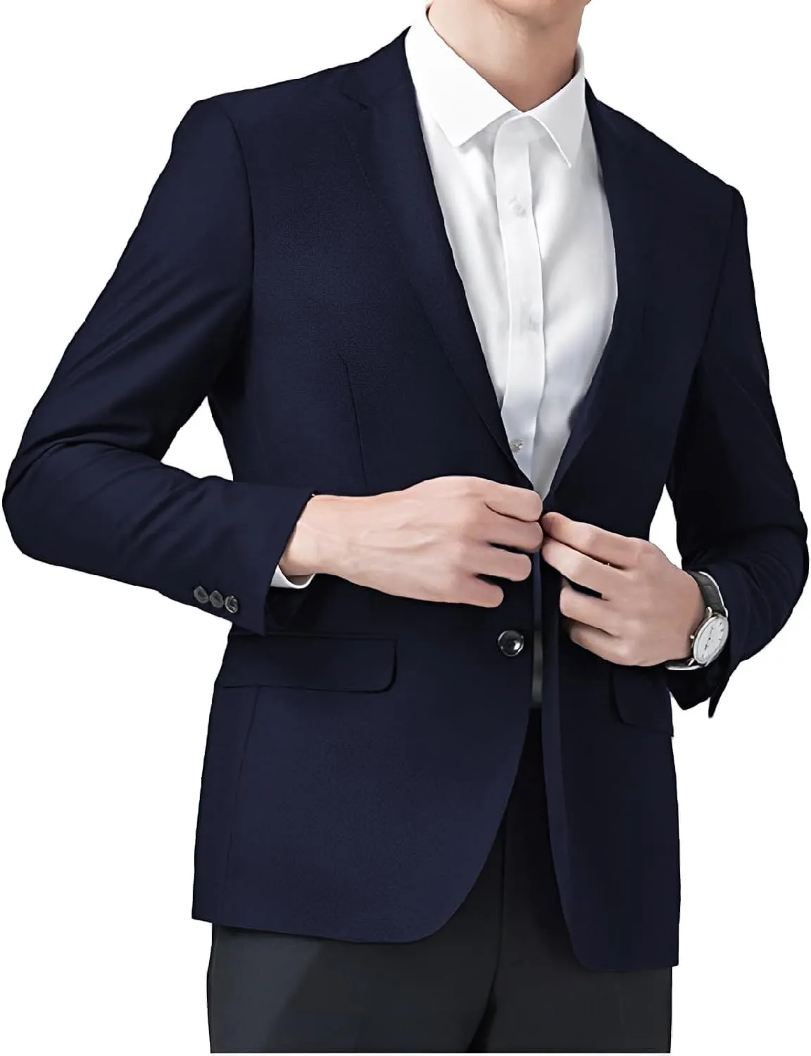 DAVID.ANN Men's Casual Blazer Two Button Lightweight Slim Fit Sport Jacket
