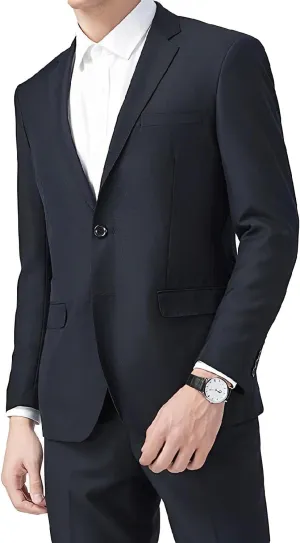 DAVID.ANN Men's Casual Blazer Two Button Lightweight Slim Fit Sport Jacket