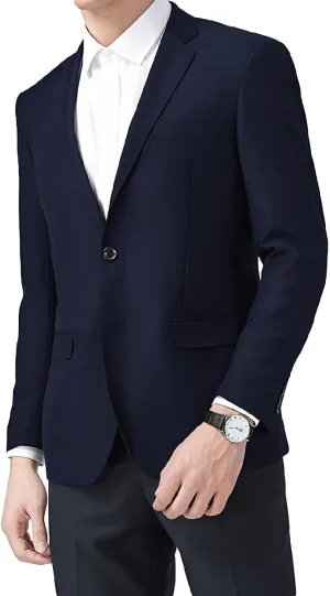 DAVID.ANN Men's Casual Blazer Two Button Lightweight Slim Fit Sport Jacket