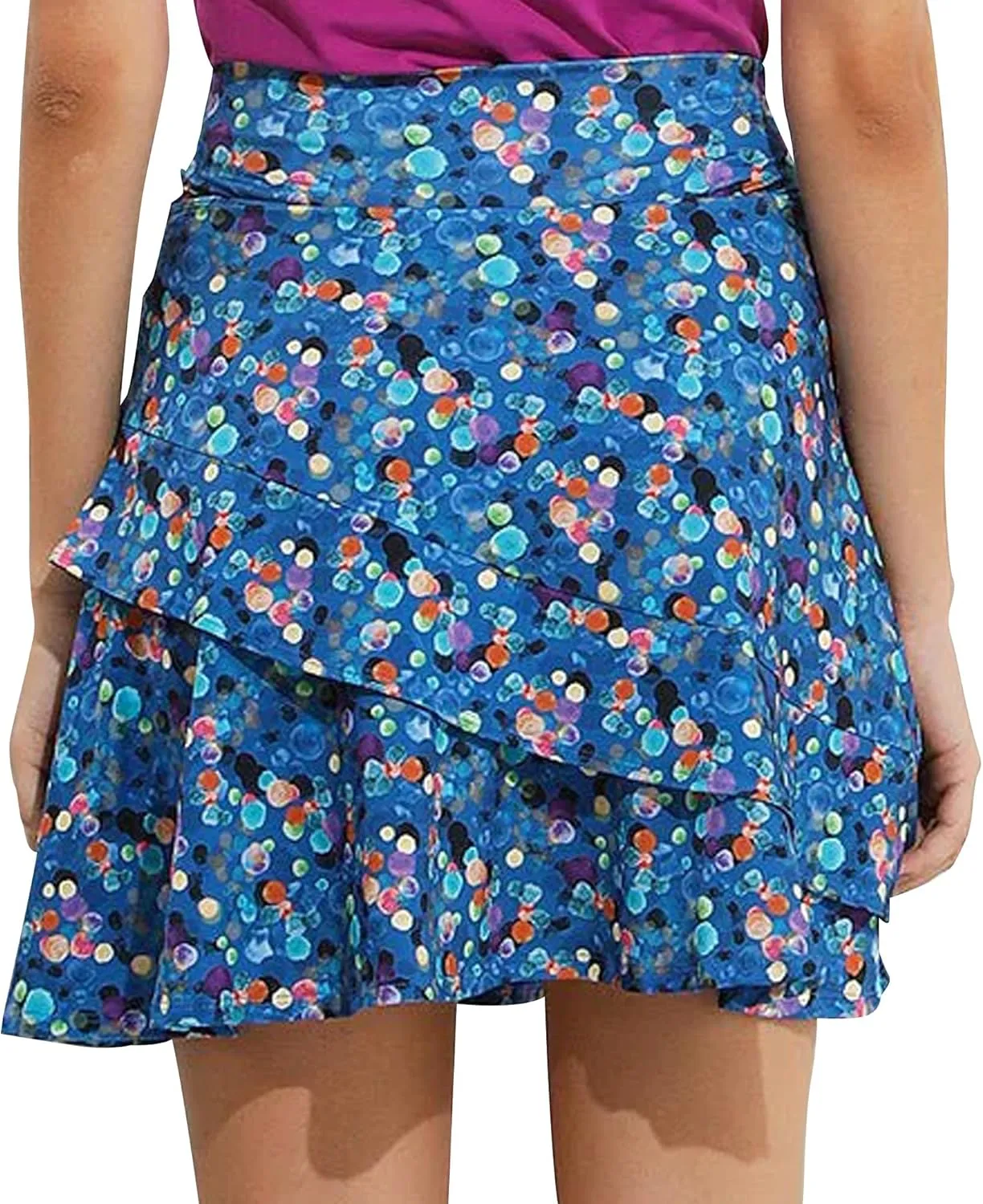 Dona Jo Glide Skort for Women - Athletic Golf Skirt with Shorts & Pockets - Comfortable Active Wear for Tennis or Any Sports