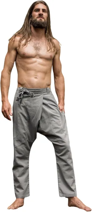 DROPCROTCH Mens Cotton Pants Drop Low Crotch Harem Alibaba Yoga Comfortable One Size Loose Fit Festival Boho Hippie