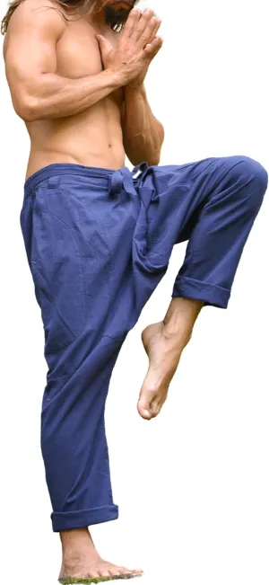 DROPCROTCH Mens Cotton Pants Drop Low Crotch Harem Alibaba Yoga Comfortable One Size Loose Fit Festival Boho Hippie