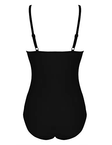 Ekouaer Womens Elegant Inspired Vintage One Piece Pin up Monokinis Swimsuit (US Only)