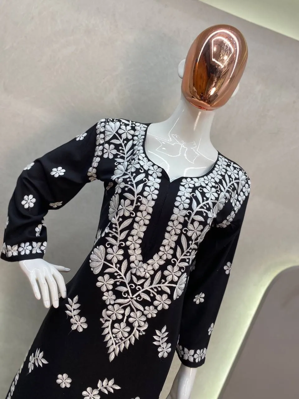 Elegant Black Color Rayon Sharara Suits With Embroidery Work For Women