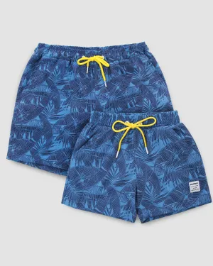 Father and Son Matching swim shorts - Hamilton (Blue)