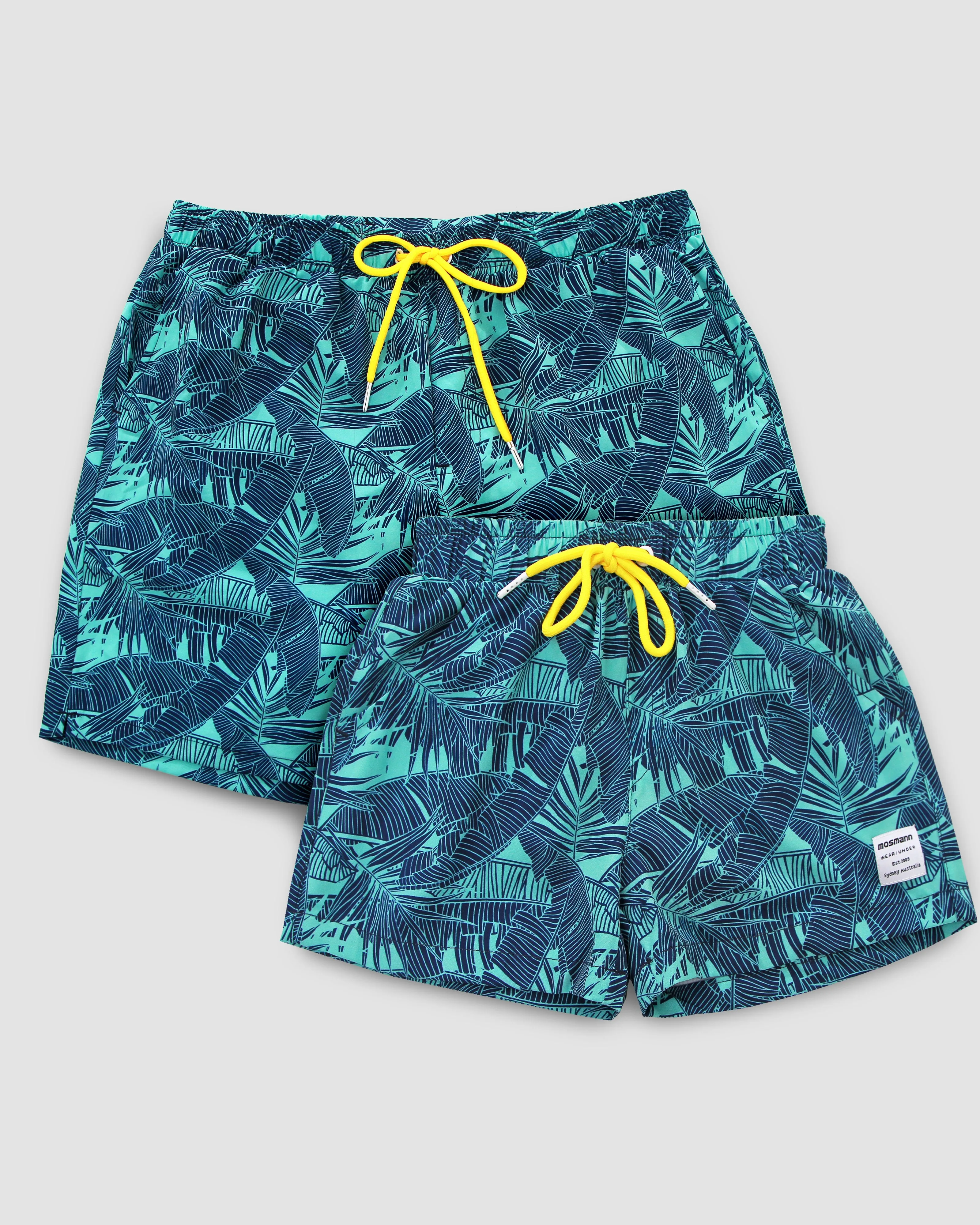 Father and Son Matching swim shorts - Hamilton (Green)