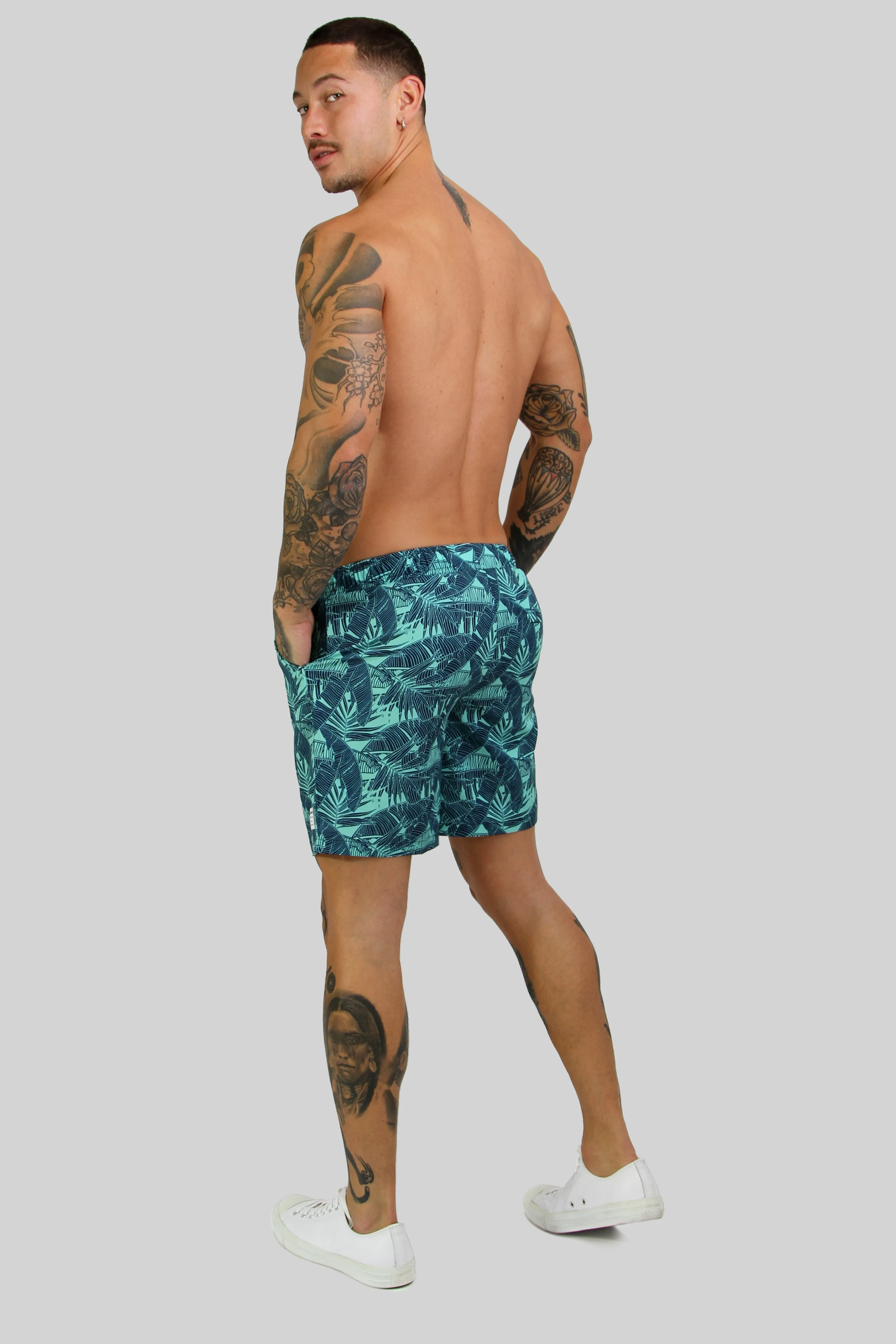 Father and Son Matching swim shorts - Hamilton (Green)