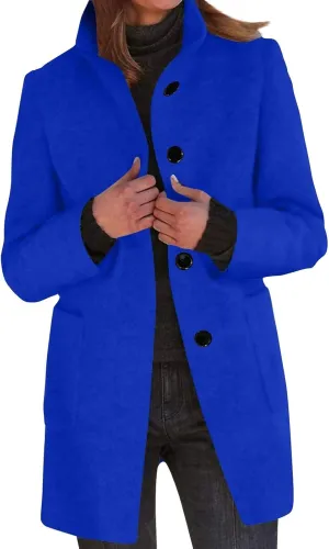 Fleece Jacket Women Plus Size Long Winter Coats Open Front Button down Shacket Single-Breasted Coatigan with Pockets