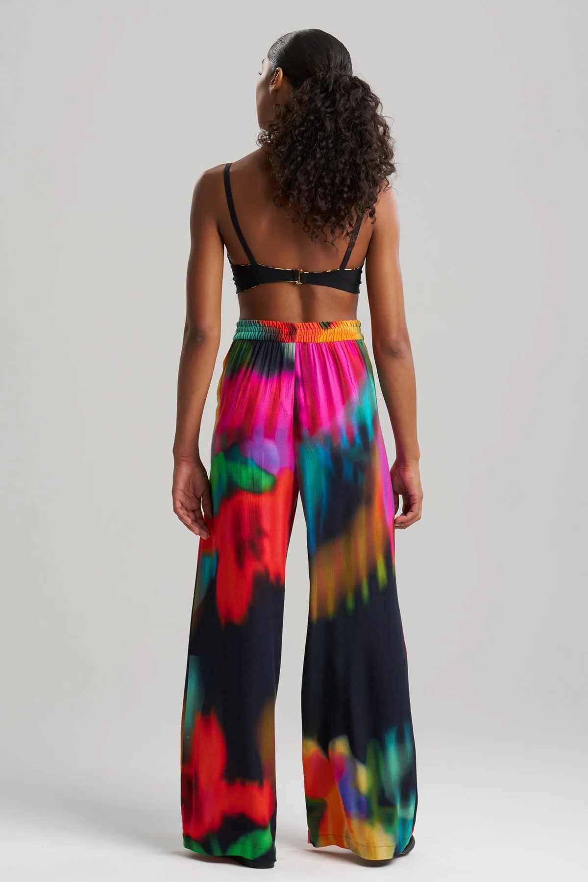 Floral Mirage Printed Rayon Pants