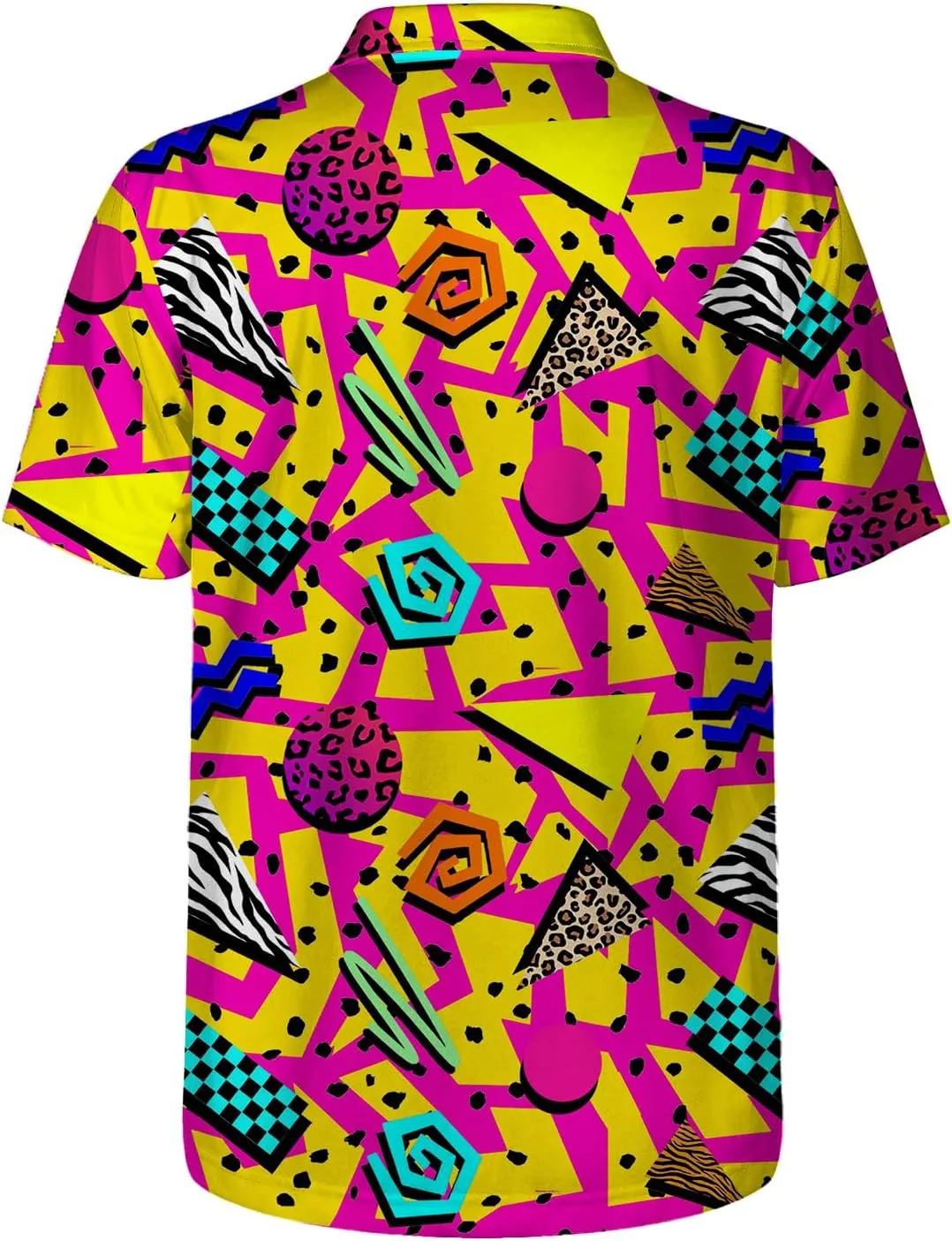Funny Golf Shirts for Men,Funny Golf Polos for Men Short Sleeve,Mens 70s 80s Outfit Funny Hawaiian Golf Shirt