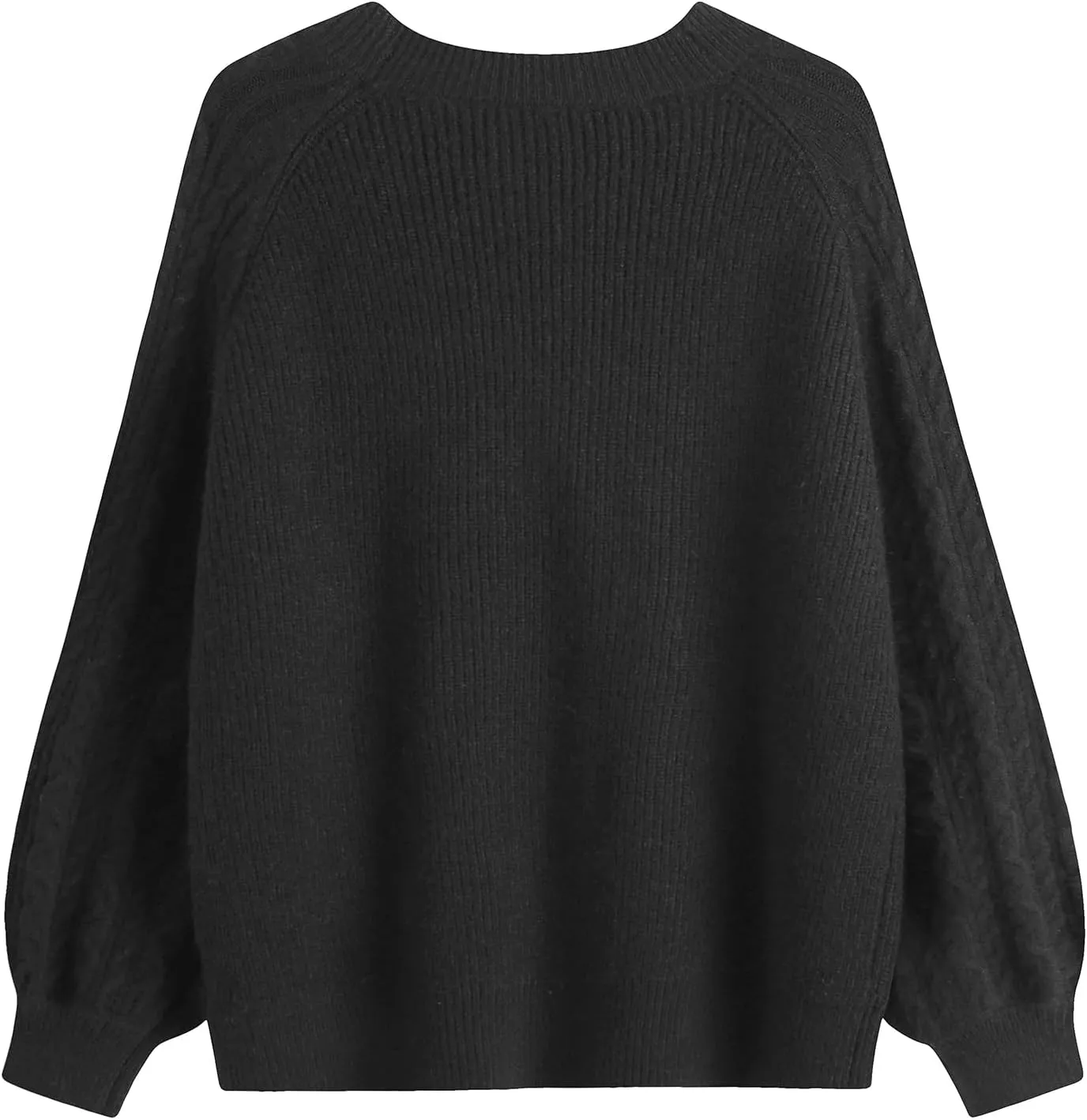 GABERLY Button Down Thickened Sweaters V Neck Open Front Loose Oversized Cardigans Knit Outwear for Women