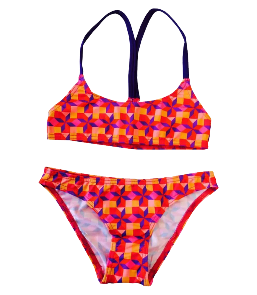 Girls - Bikini Mini - Rombus (Print) - Top & Bottom