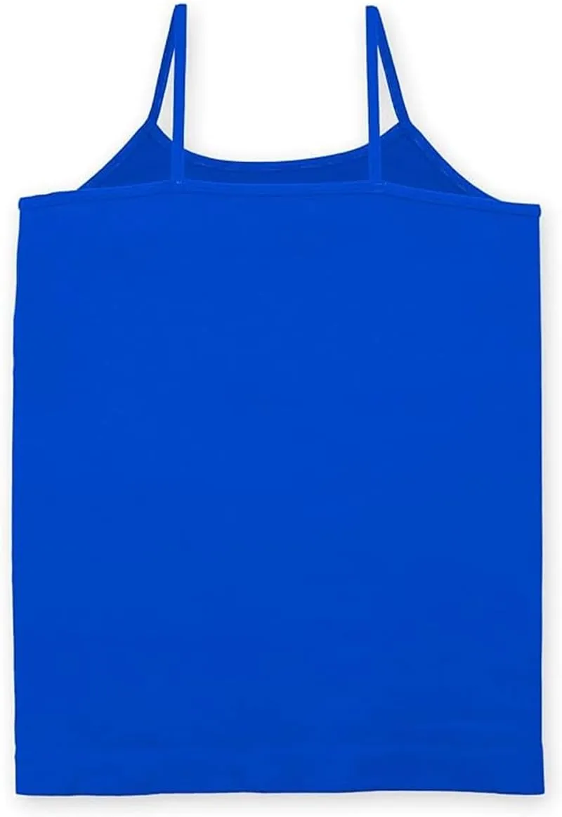 Girls Full Sleeveless Camisole Tank Tops  Stretch Undershirts Cami Comfortable Camis (One Size Fits Ages 4-7)