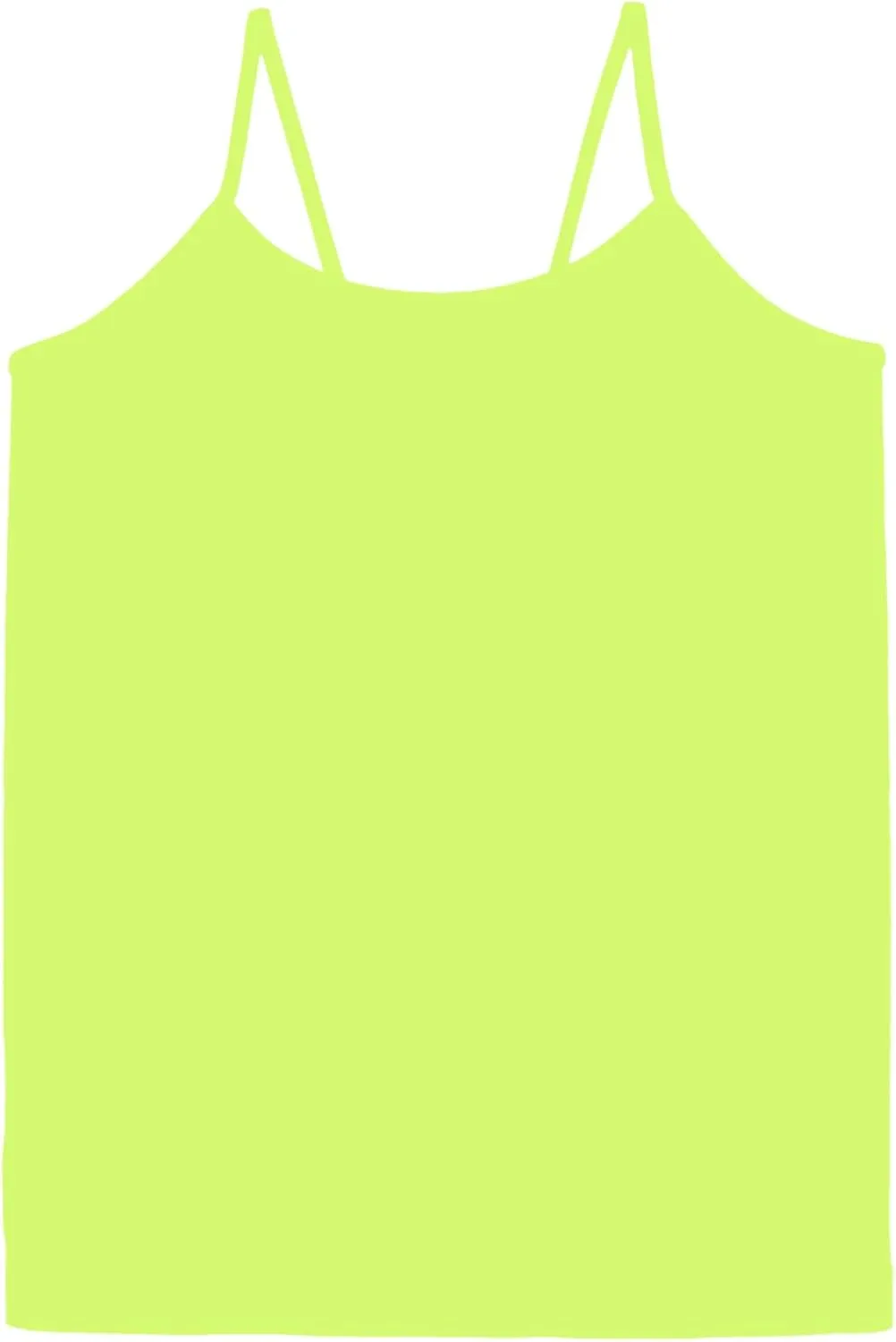 Girls Full Sleeveless Camisole Tank Tops  Stretch Undershirts Cami Comfortable Camis (One Size Fits Ages 4-7)