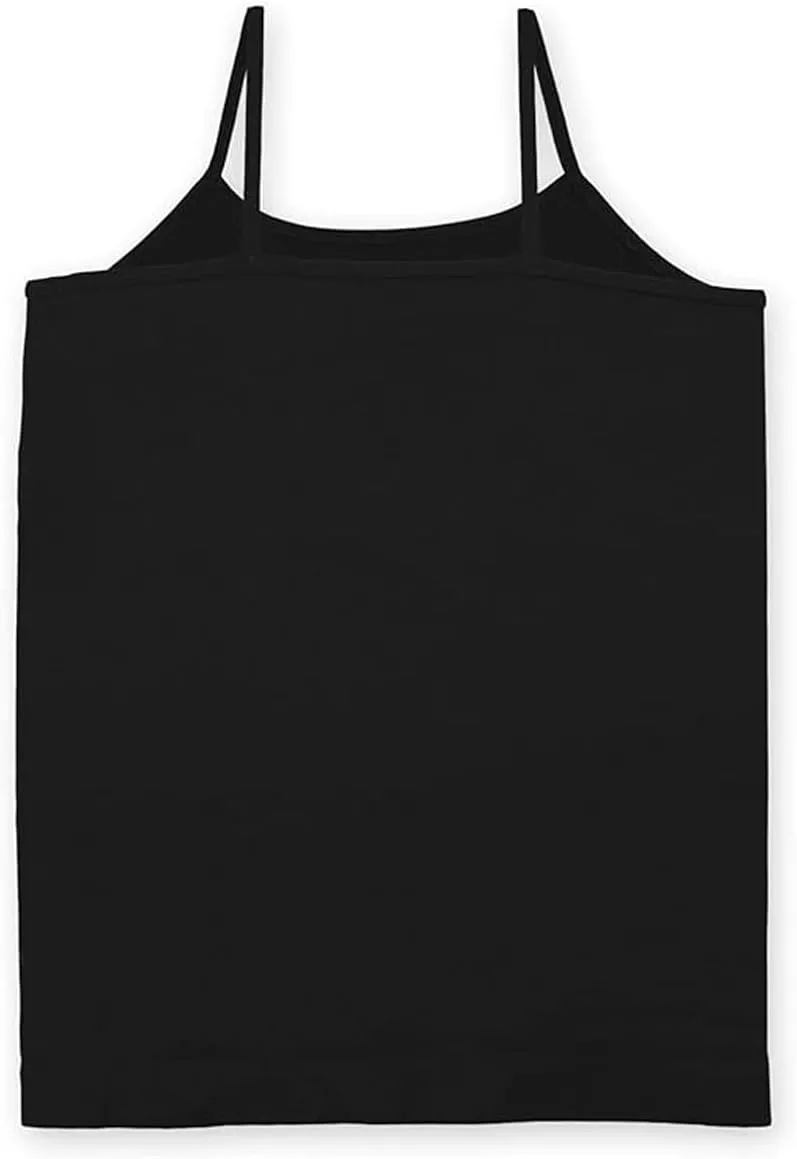 Girls Full Sleeveless Camisole Tank Tops  Stretch Undershirts Cami Comfortable Camis (One Size Fits Ages 4-7)