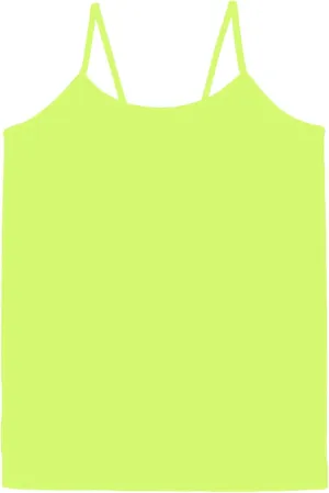 Girls Full Sleeveless Camisole Tank Tops  Stretch Undershirts Cami Comfortable Camis (One Size Fits Ages 4-7)