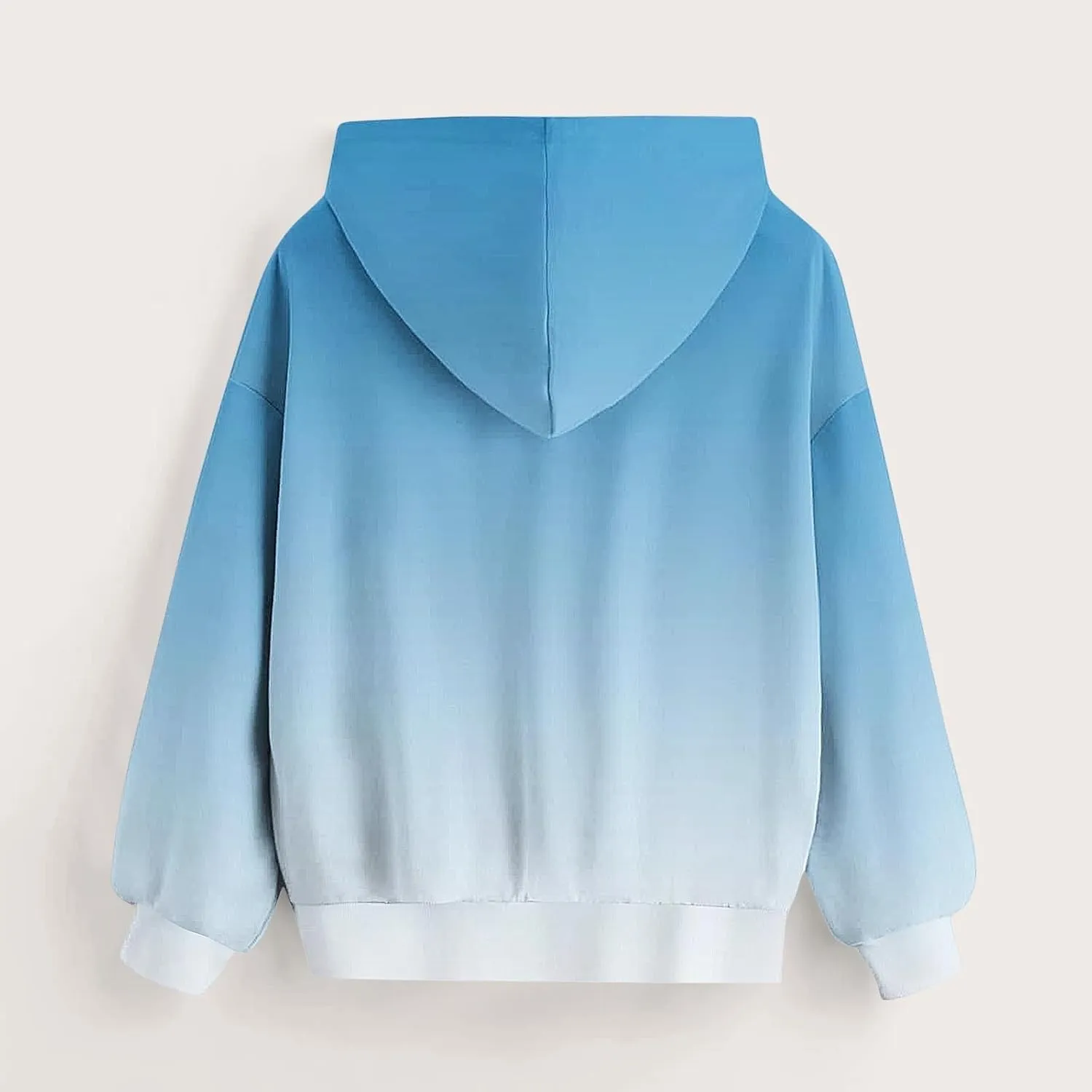 Girls Oversized Hoodie Shirts Dressy Casual Long Sleeve Gradient Color Hooded Pullover Tops Loose Kids Preppy Clothes