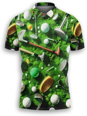 Golf Style Polo Shirts for Men - Short Sleeve Golf Shirts Dry Fit Mens Polo T-Shirt Casual Style 08