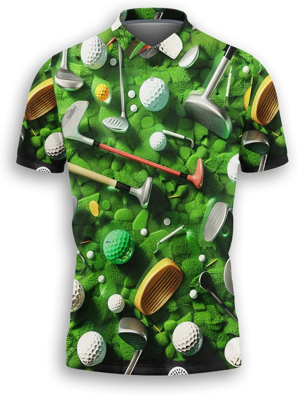 Golf Style Polo Shirts for Men - Short Sleeve Golf Shirts Dry Fit Mens Polo T-Shirt Casual Style 08