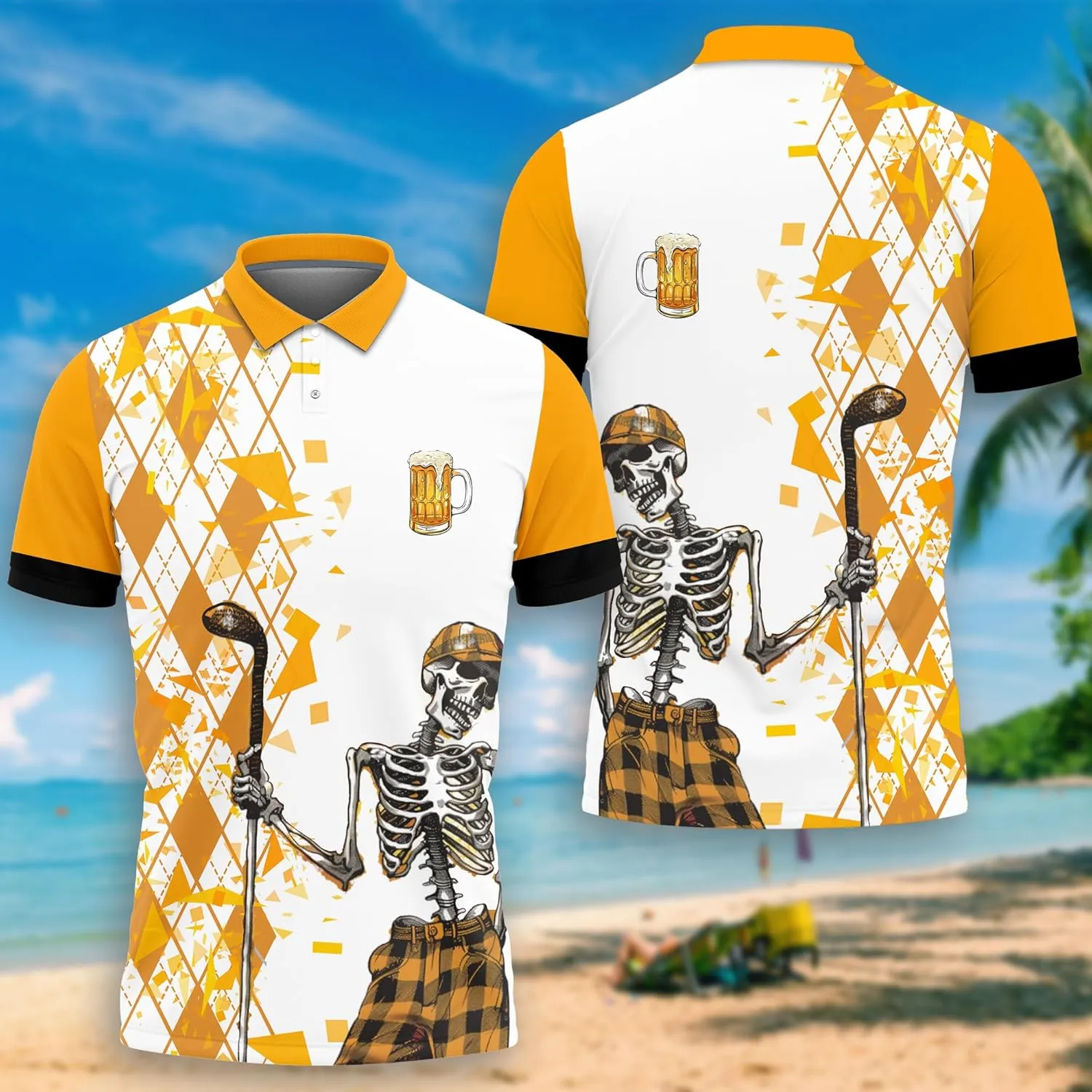 Golf Style Polo Shirts for Men - Short Sleeve Golf Shirts Dry Fit Mens Polo T-Shirt Casual Style 08