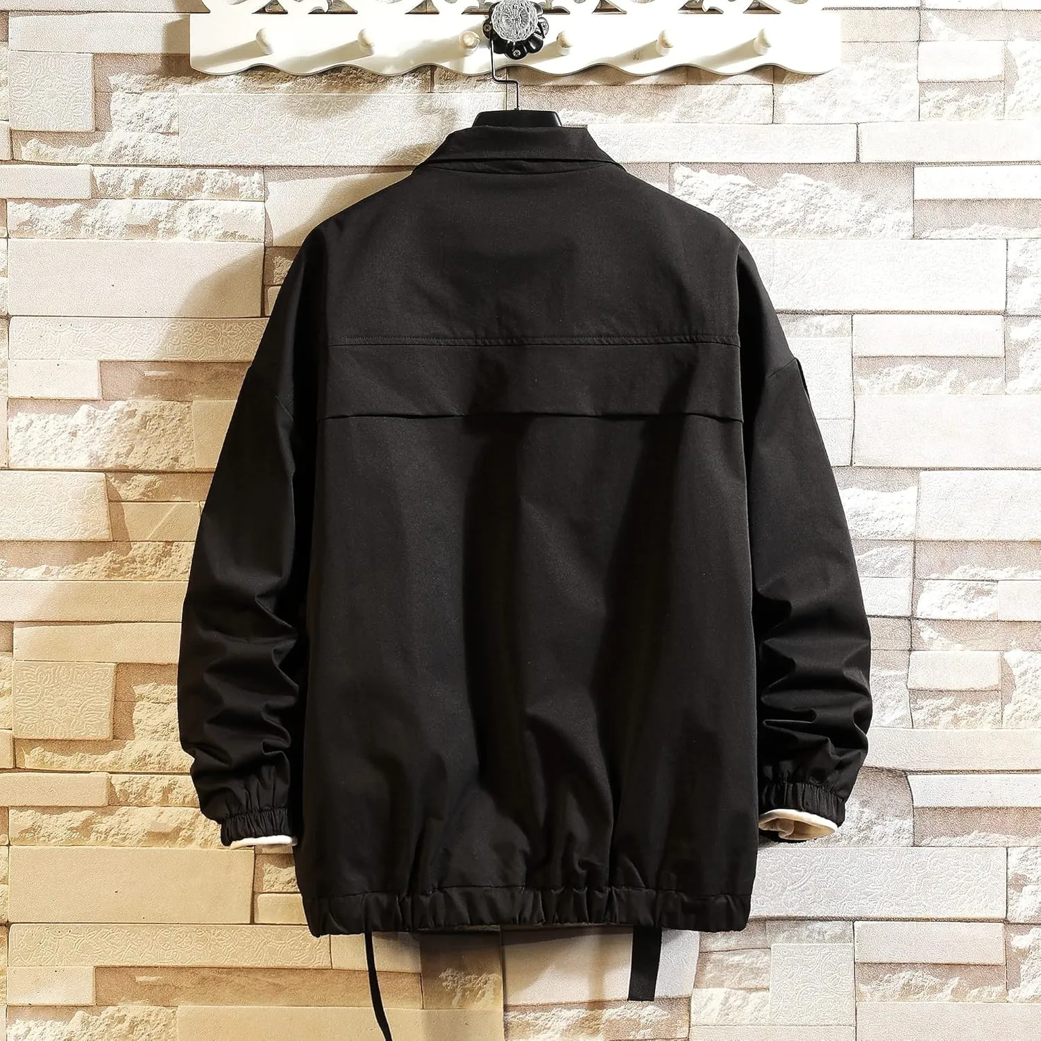 GURUNVANI Men Jacket Graffiti Jackets Lightweight Cotton Print Jacket Flight Bomber Hip Hop