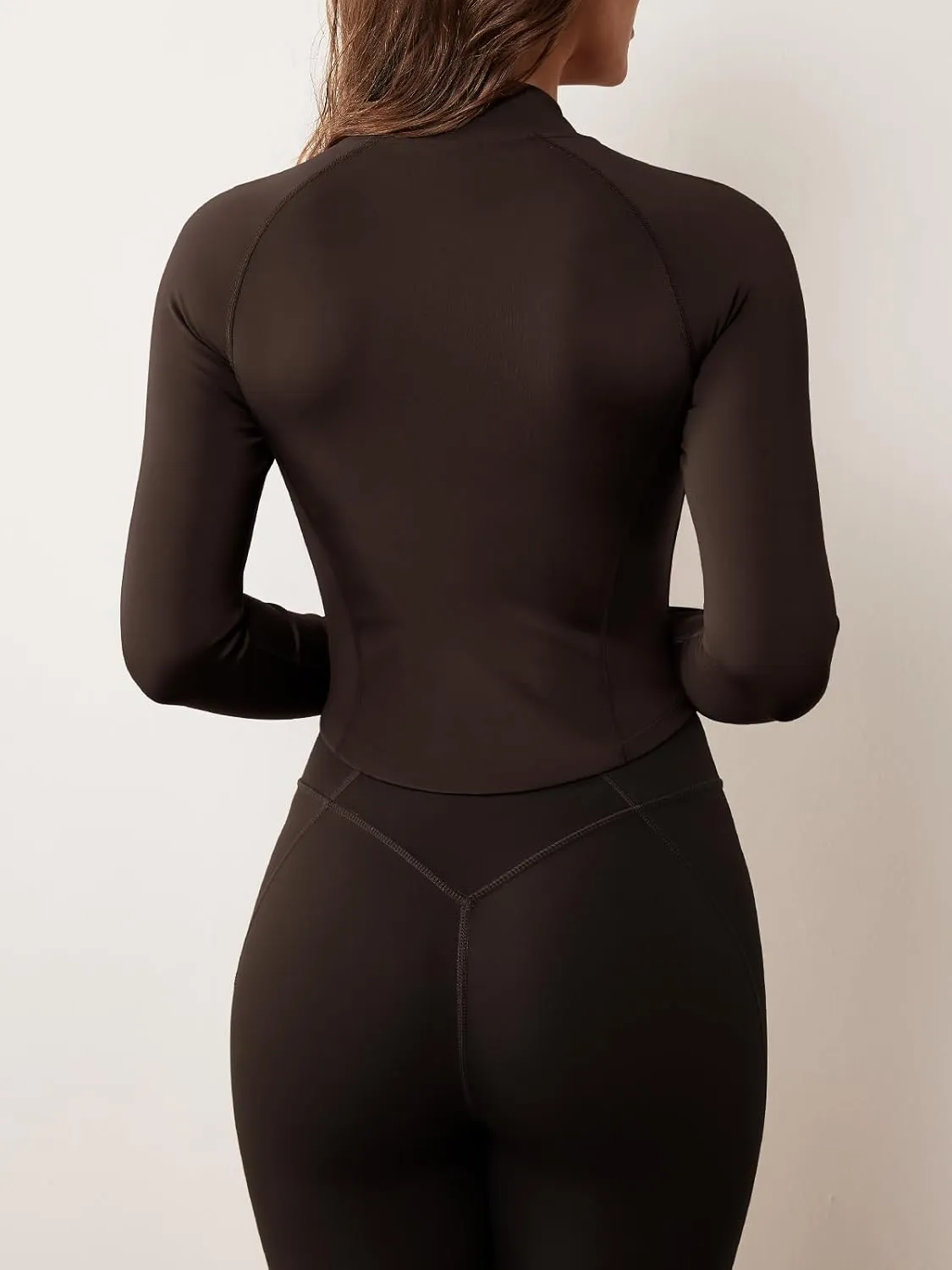 GYM RAINBOW Women's Zip Up Workout Jacket Lightweight Slim Fit Athletic Jacket Cropped Running Gym Tops with Thumb Holes