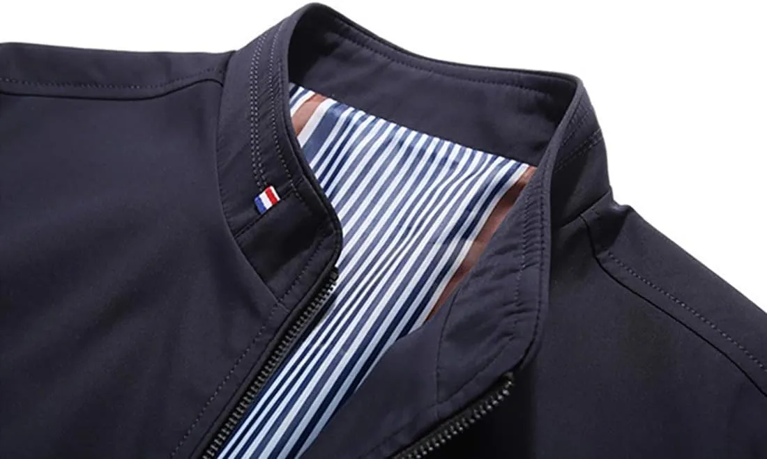 HaoMay Men's Business Casual Full Zip Lightweight Outwear Jackets