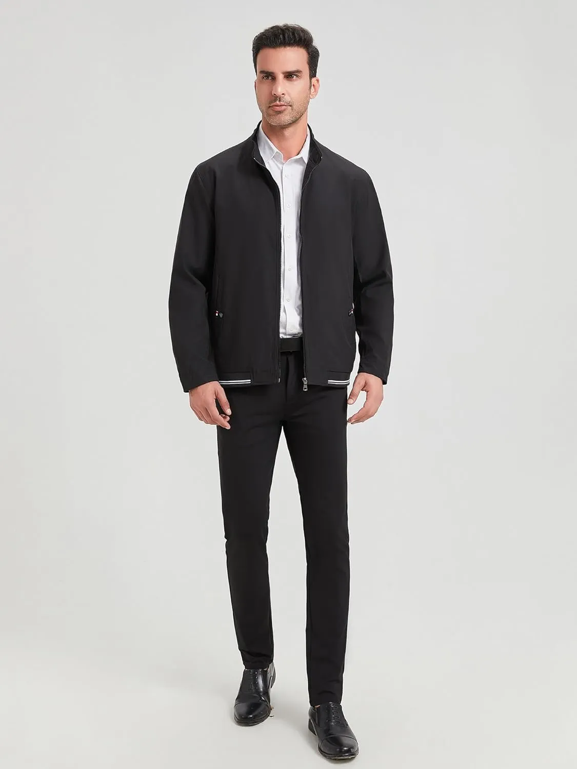 HaoMay Men's Business Casual Full Zip Lightweight Outwear Jackets
