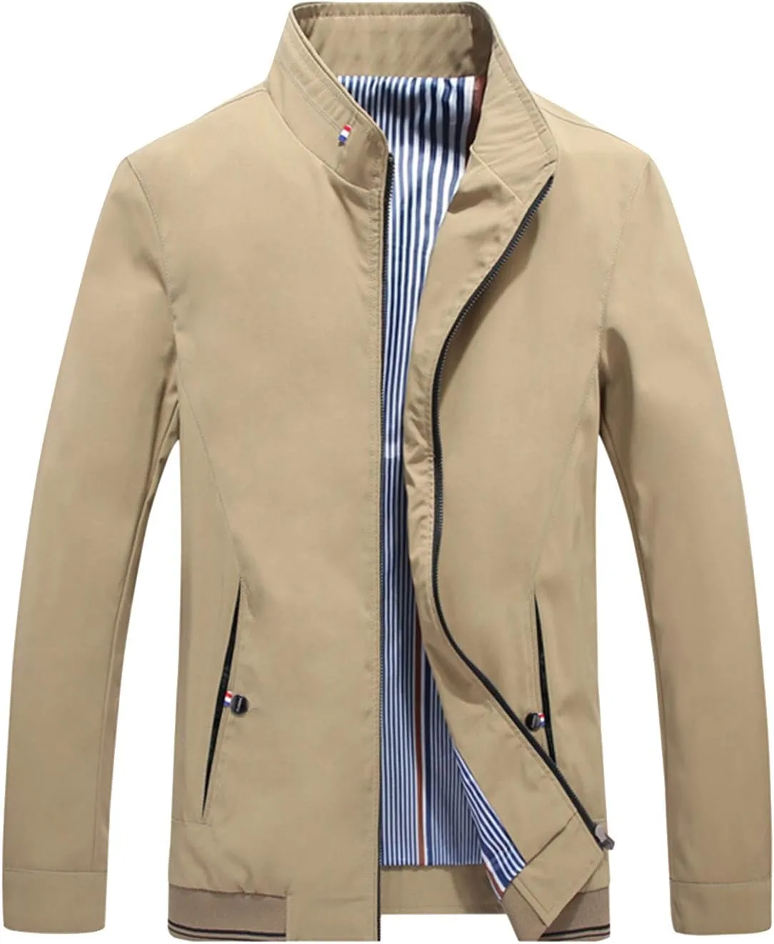 HaoMay Men's Business Casual Full Zip Lightweight Outwear Jackets