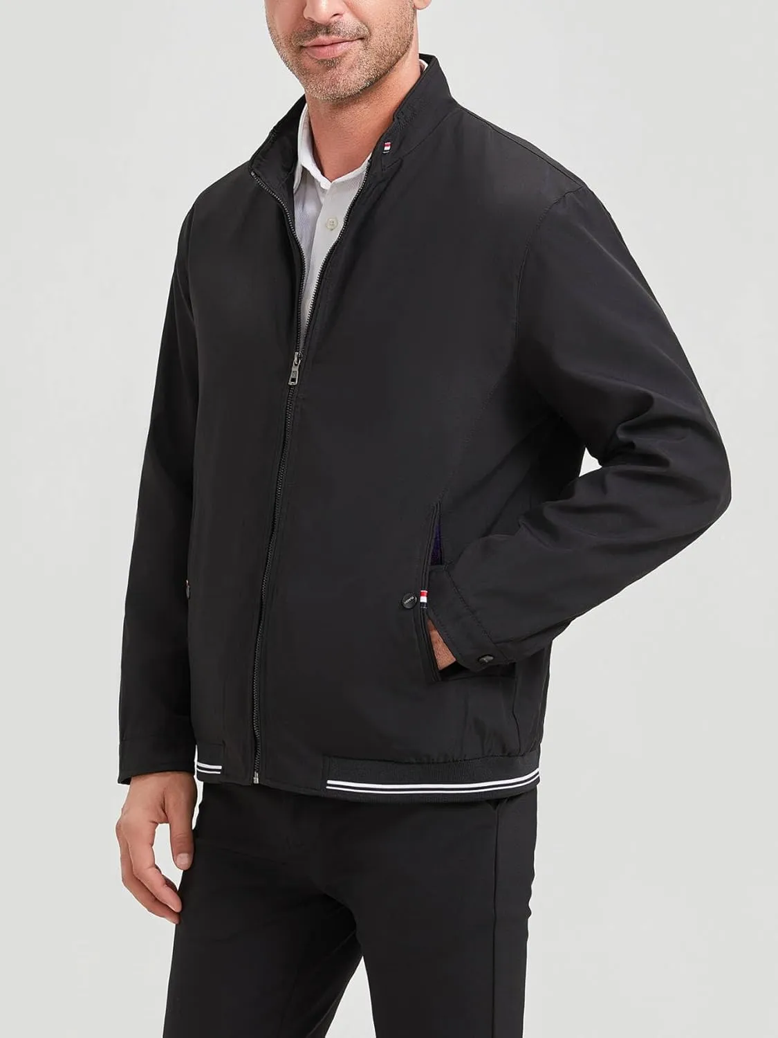 HaoMay Men's Business Casual Full Zip Lightweight Outwear Jackets