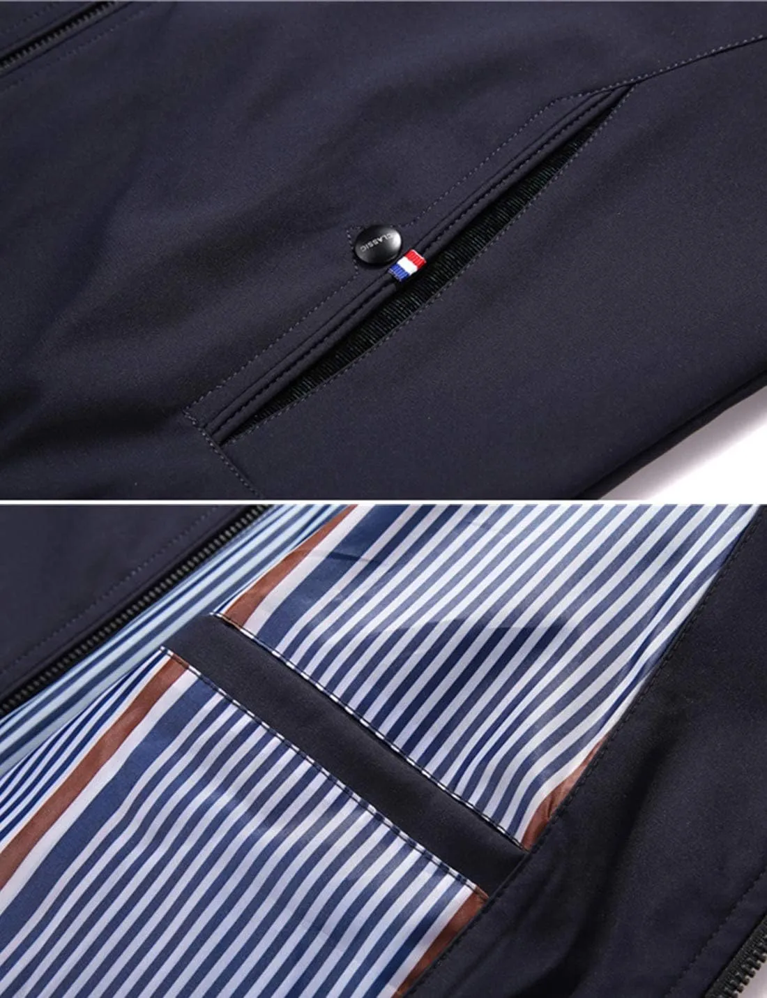 HaoMay Men's Business Casual Full Zip Lightweight Outwear Jackets