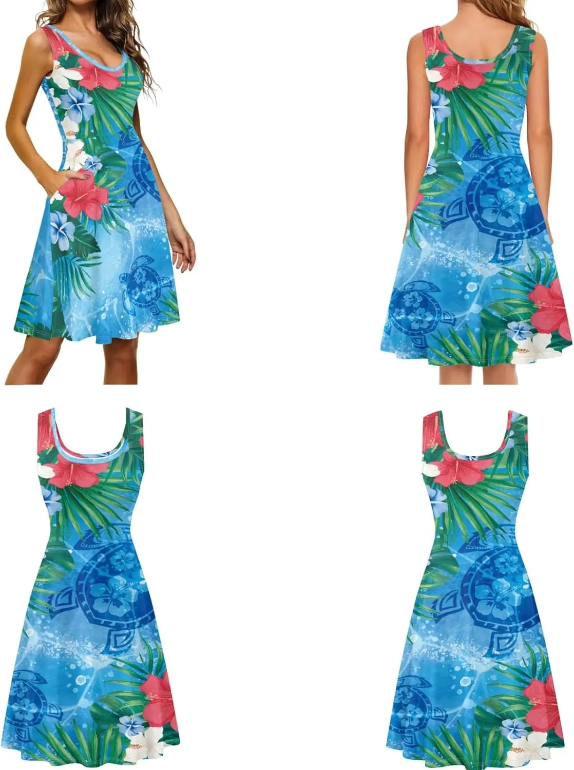 Hawaii Matching Couple Outfits Husband and Wife Clothing Fashionable Mens Casual Shirts Hawaii Dress with Soft Fabric