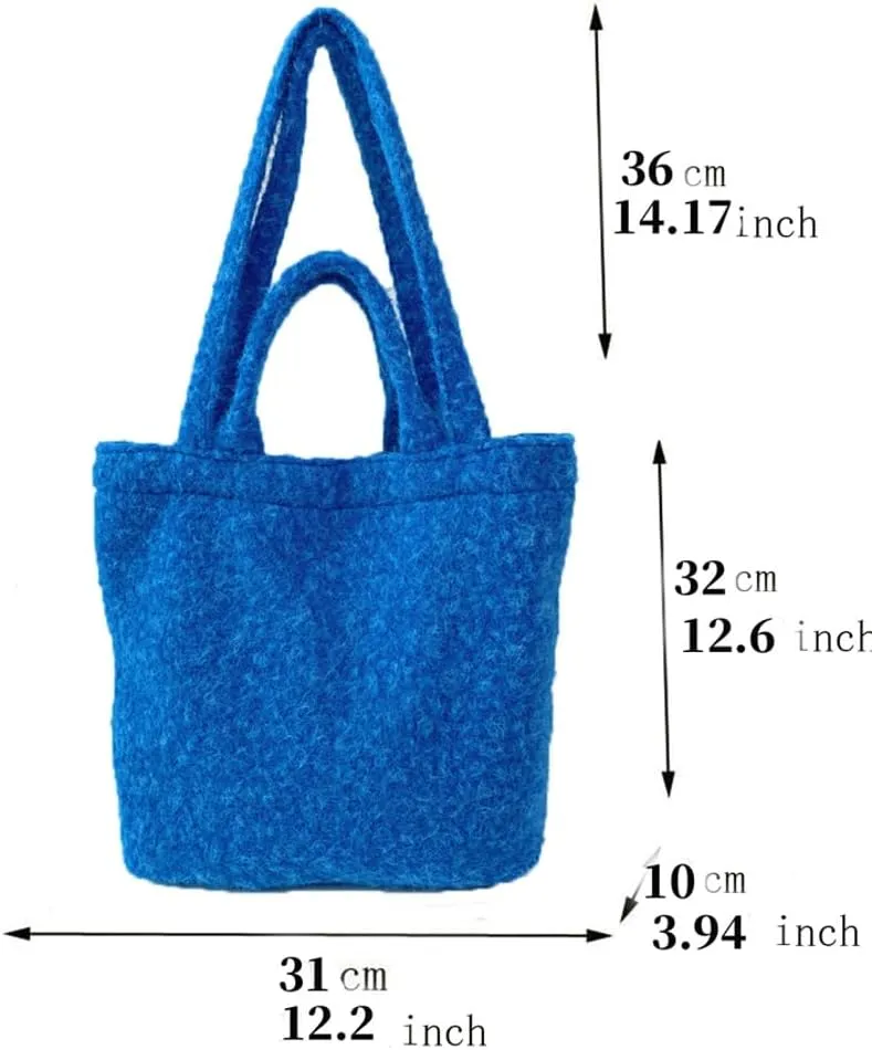 Hobo Bags for Women Bucket Bag Crossbody Bag Soft Fuzzy Bag Slouchy Shoulder Bag Work Bag Fall Handbags for Women 2024