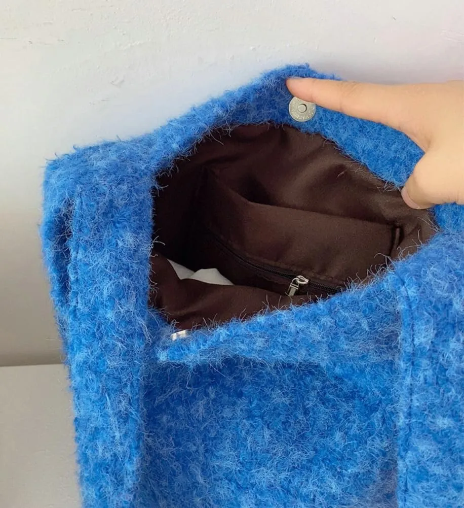 Hobo Bags for Women Bucket Bag Crossbody Bag Soft Fuzzy Bag Slouchy Shoulder Bag Work Bag Fall Handbags for Women 2024