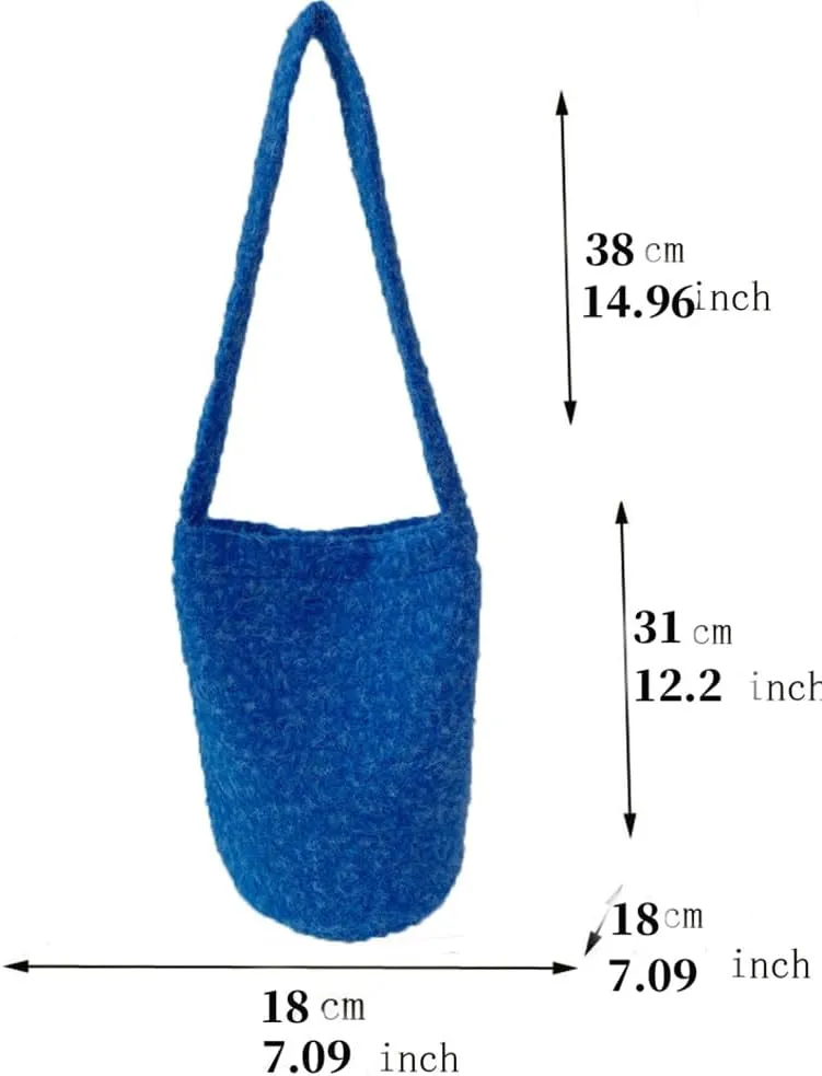 Hobo Bags for Women Bucket Bag Crossbody Bag Soft Fuzzy Bag Slouchy Shoulder Bag Work Bag Fall Handbags for Women 2024