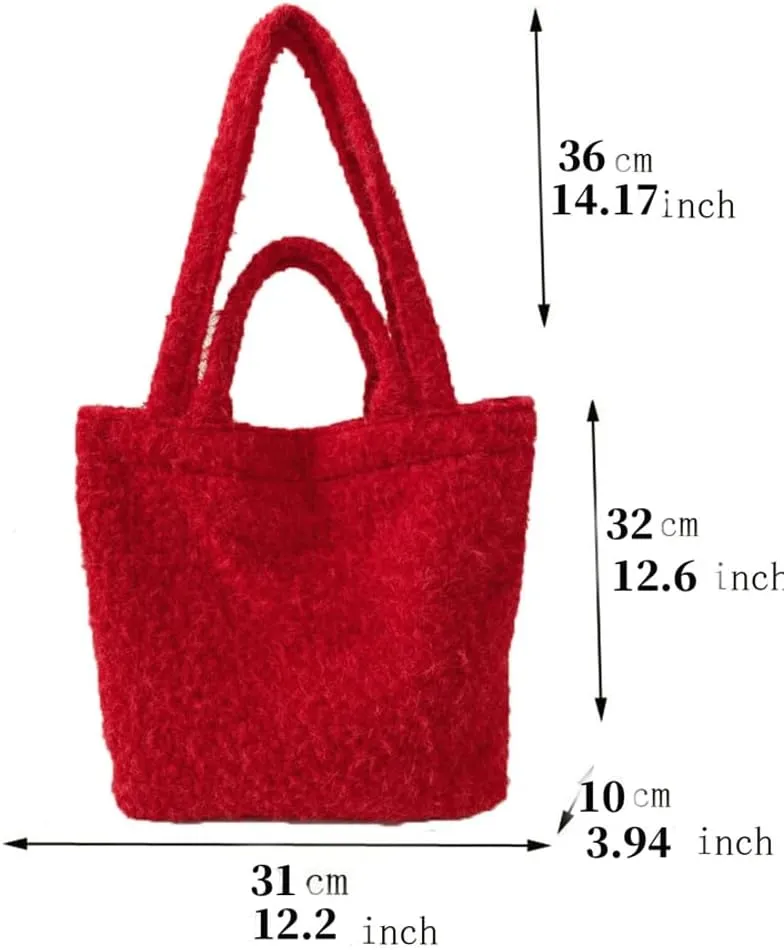 Hobo Bags for Women Bucket Bag Crossbody Bag Soft Fuzzy Bag Slouchy Shoulder Bag Work Bag Fall Handbags for Women 2024