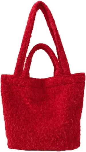 Hobo Bags for Women Bucket Bag Crossbody Bag Soft Fuzzy Bag Slouchy Shoulder Bag Work Bag Fall Handbags for Women 2024