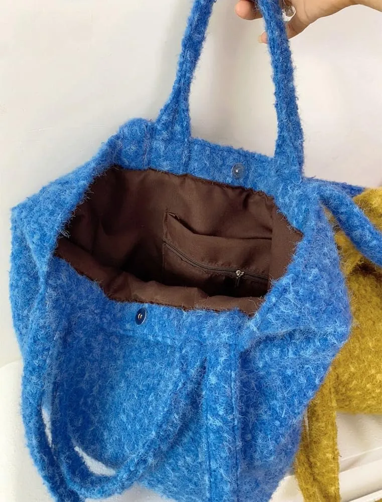 Hobo Bags for Women Bucket Bag Crossbody Bag Soft Fuzzy Bag Slouchy Shoulder Bag Work Bag Fall Handbags for Women 2024