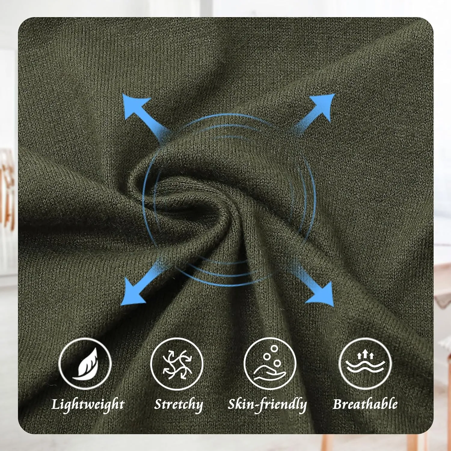 HOdo Plus Size Cardigan for Women Lightweight Sweaters with Pockets Open Front 3/4 Sleeve 1X-5X