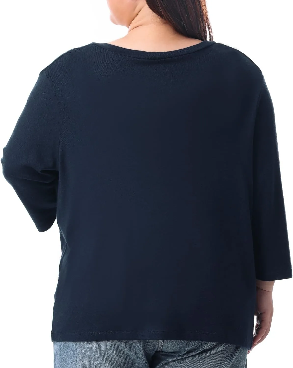 HOdo Plus Size Cardigan for Women Lightweight Sweaters with Pockets Open Front 3/4 Sleeve 1X-5X