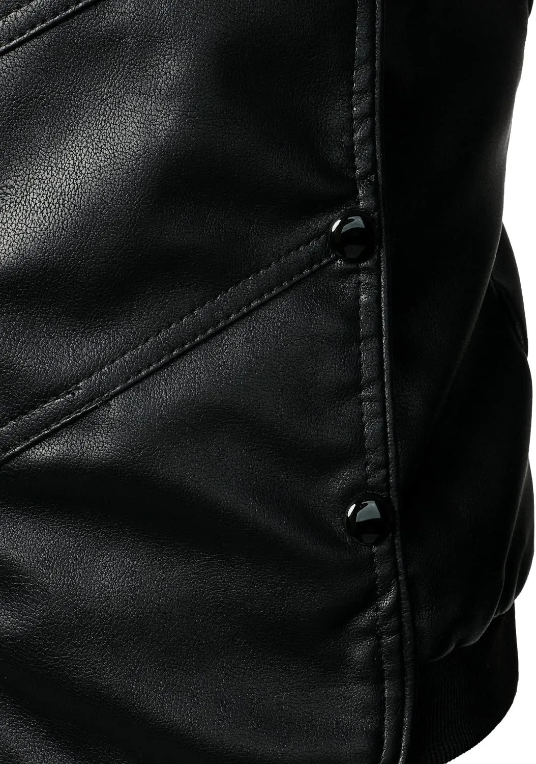 HOOD CREW Mens Faux Leather Jacket Lightweight Fashion Motorcycle Leather Jackets Coat