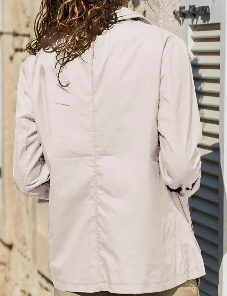 IDEALSANXUN Linen Blazer Women Spring Summer Casual Lightweight Jackets Business Outfits Office Work Tops