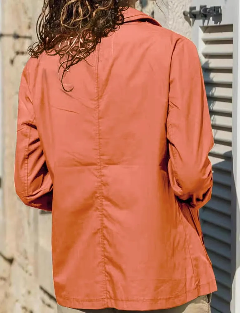 IDEALSANXUN Linen Blazer Women Spring Summer Casual Lightweight Jackets Business Outfits Office Work Tops