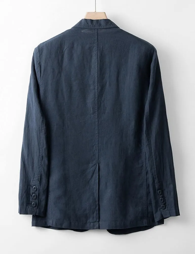 IDEALSANXUN Mens 100% Linen Blazer Casual Spring Summer Lightweight Suit Jackets Sports Coat