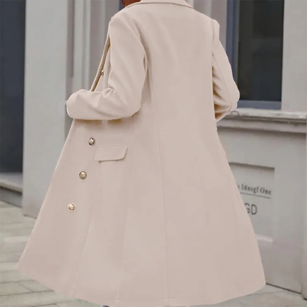 IDEALSANXUN Womens Long Wool Coat for Women Fall Winter Trench Coat Trendy Jackets